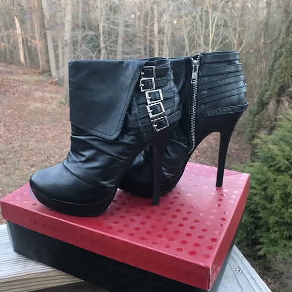 naughty monkey Shoes - Naughty Monkey Black High Heel Bootie size 8